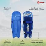 RMAX Royal Blue Cricket Batting Legguard Pad Full Size