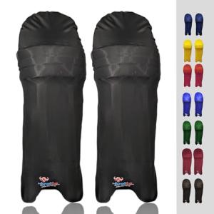 Bratla Cricket Batting Pads Covers, Black Covers for Cricket Pads for Men Batting Color Fit Neatly on Legguards Easily Put On