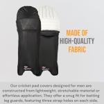 Bratla Cricket Batting Pads Covers, Black Covers for Cricket Pads for Men Batting Color Fit Neatly on Legguards Easily Put On