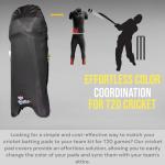 Bratla Cricket Batting Pads Covers, Black Covers for Cricket Pads for Men Batting Color Fit Neatly on Legguards Easily Put On