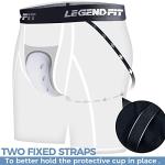 Legendfit Men Football Compression Shorts w/Cup Straps Protective Athletic Sliding Underwear Baseball Lacrosse Cricket