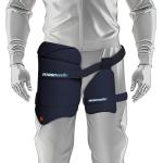 moonwalkr Cricket Thigh Guards 2.0 Lightweight Cricket Guard & Equipment Unisex Thigh Pads for Batter's Height (5'4"- 5'8") Safeguarding Both Your Outer and Inner Thighs Blue (Medium, Left Hand)