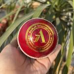 AnNafi® Red Cricket Ball | Red Color Leather Cricket Balls For Practice A Grade Handstitched | Senior Official Hard & Seasoned |No Stamp For Indoor and Outdoor Practice & Training Cricket Ball (6)