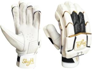 Skyhi Limited Edition Cricket Batting Gloves | Lighweight Leather Cricket Batting Gloves for Mens Right Hand and Left Hand Batsman (Right Hand)