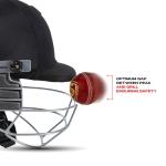 SG Blazetech Cricket Helmet | Black | Medium | Polypropylene, Polystyrene | Adult/Teen | Lightweight Shell | Adjustable Steel Visor | High Impact Resistance | EVA Foam Pads | Sweat-Absorbing Mesh