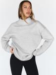 Trendy Queen Womens Oversized Sweatshirts Turtleneck Pullover Long Sleeve Hoodies Tops Fall Fashion Outfits 2026 Clothes Grey L