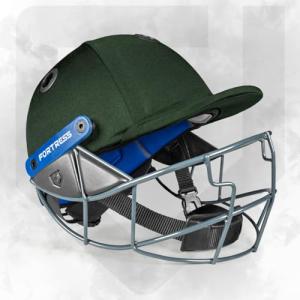 Fortress Pro STL Cricket Helmet - Proffesional Grade Cricket Helmet for Junior, Youth & Senior Players | 3 Sizes | Adjustable Cricket Helmets | 4 Color Options (Dark Green, Large)