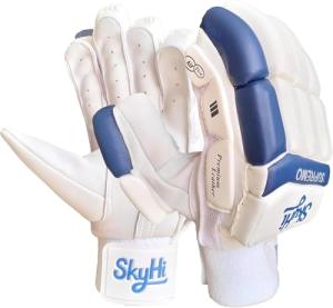 Skyhi Supremo Cricket Batting Gloves for Batsman, Split Fingers, Stylish Design, Comfortable Grip, PVC Thumb Patch, & Breathable mesh for Ventilation for Mens Righ and Left Hand Batsman (Left Hand)