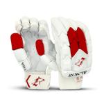 Almos Cricket Batting Gloves, Sports Professional Build, Cricket Batting for Right Handed Players, White Red Color Style, Adult Size Glove SHAH X Style