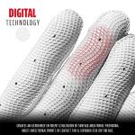 Franklin Sports Digitek Batting Glove Pair - White/White - Adult X-Large