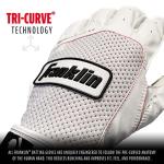 Franklin Sports Digitek Batting Glove Pair - White/White - Adult X-Large