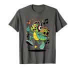 Cool Dancing Cricket With Headphones Retro Style Bug T-Shirt