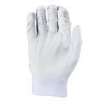 adidas Diamond King 3.0 Leather Batting Glove, White/Silver, Medium
