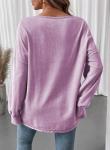 SHEWIN Womens Sweatshirt Casual Oversized Sweatshirt for Women Lightweight Womens Long Sleeve Tops Winter Fall Clothes for Women,(US 12-14) L,Orchid Petal