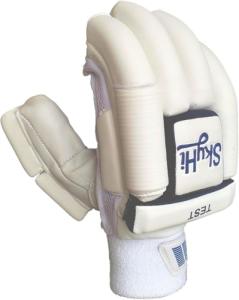 Skyhi Test Cricket Batting Gloves | Lighweight Leather Cricket Batting Gloves for Mens Right Hand and Left Hand Batsman (Right Hand)