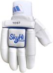 Skyhi Test Cricket Batting Gloves | Lighweight Leather Cricket Batting Gloves for Mens Right Hand and Left Hand Batsman (Right Hand)