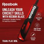 Reebok Blaze Plastic Cricket Bat – 34" Full Size Lightweight PVC Bat | Durable, Easy-Grip Design for Tennis & Soft Ball Practice | Ideal for Teen & Adult Players (Ages 15+) (Red)