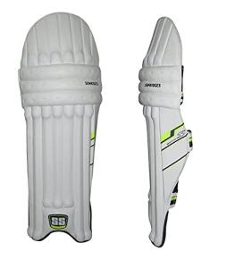 SS Cricket Match Premium Batting Leg Guards - Men's Size, (White Color)