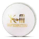 KM SPORTS White Hardball/Leather Cricket Ball - Hand Stitched 4 Piece Construction 156 Grams 35 Over Match Ball Single Piece Set of 3 and 6 (1)