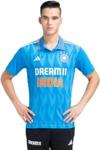 Adidas Dream 11 India Cricket ODI Fan Jersey (US, Alpha, X-Large, Regular, Regular, Bright Blue)