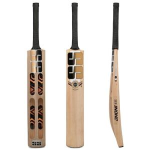 SS Cricket DHONI Strike 7 Premium Kashmir Willow Leather Ball Cricket bat ' Adult Size - Short Handle