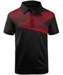 ZITY Golf Polo Shirts for Men Short Sleeve Athletic Tennis T-Shirt Red XL