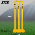 GRS Kids Zone Popular Willow Cricket Bat with Wicket Set & 1 Tennis Ball for Kids (Size 3, Age 6-10 Years) Multicolor