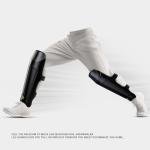 moonwalkr Cricket Leg Guard 2.0 Protective Gear for Unisex of Batter's Height (5'9"-6'2") Cricket Pads Batters Leg Guard & Perfect for Running Between Wickets (Black, Large)