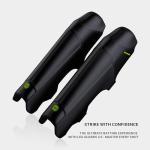 moonwalkr Cricket Leg Guard 2.0 Protective Gear for Unisex of Batter's Height (5'9"-6'2") Cricket Pads Batters Leg Guard & Perfect for Running Between Wickets (Black, Large)