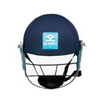 Shrey Star 2.0 Steel Cricket Helmet with 4 Round Velcro Sets | Adjustable Steel Visor | Better Protection and Cushioning | Comfortable Fit (Navy, Large)