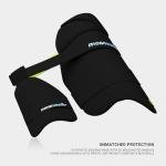 moonwalkr Cricket Thigh Guards 2.0 Lightweight Cricket Guard & Equipment Unisex Thigh Pads for Batter's Height (6'3"-6'6") Safeguarding Both Your Outer and Inner Thighs Black (X-Large, Right Hand).