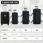 MIER Large Duffel Backpack Sports Gym Bag with Shoe Compartment, Heavy Duty and Water Resistant, Black, 60L