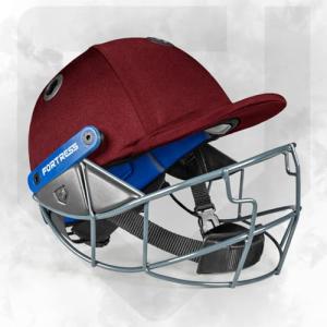 Fortress Pro STL Cricket Helmet - Proffesional Grade Cricket Helmet for Junior, Youth & Senior Players | 3 Sizes | Adjustable Cricket Helmets | 4 Color Options (Maroon, Large)