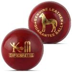 KM SPORTS Red Leather Cricket Ball – 4 Piece Ball – Durable, Handcrafted Ball for Professional & Club Matches – Premium Quality