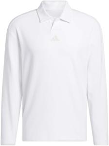 adidas Men's Beyond Long Sleeve Fit Polo Shirt, White, X-Large