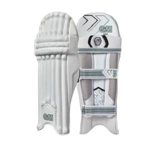 Gunn & Moore GM Cricket Batting Pads | 808 | Traditional Cotton & Cane | Large Adult Left Handed - 19" | Approx Weight 2.32 kg | 1 Pair | White