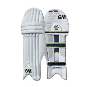 Gunn & Moore GM Cricket Batting Pads | Prima 404 | Traditional Cotton & Cane | Adult Right Handed - 18" | Approx Weight 2.24 kg | White | 1 Pair