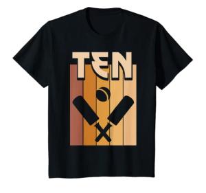 Kids 10 Year Old Cricket Birthday Boy Girl 10th Birthday Cricket T-Shirt