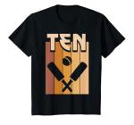 Kids 10 Year Old Cricket Birthday Boy Girl 10th Birthday Cricket T-Shirt