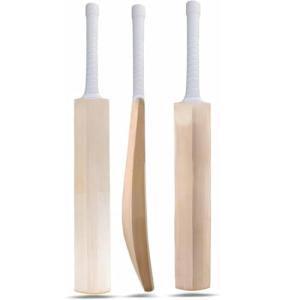 AnNafi® Kashmir Willow Cricket Bat Long Handle for Leather Ball | Premium Quality| Top Grade Custom Made Thick Edge Light Weight | Full Size Cover (Long Handle, Short Blade)