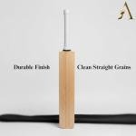 AnNafi® Kashmir Willow Cricket Bat Long Handle for Leather Ball | Premium Quality| Top Grade Custom Made Thick Edge Light Weight | Full Size Cover (Long Handle, Short Blade)