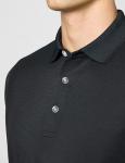 Callaway Men's Golf Short Sleeve Solid Ottoman Polo Shirt, Black, Medium