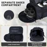 MIER 45L Unisex Gym Bag - Black