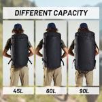 MIER 45L Unisex Gym Bag - Black