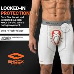 Shock Doctor Adult Compression Shorts with Bio-Flex Cup