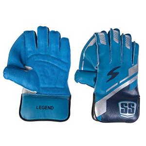 SS Legend Adult Wicket Keeping Gloves in Blue
