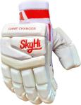 Skyhi Game Changer Cricket Batting Gloves | Lighweight Leather Cricket Batting Gloves for Mens Right Hand and Left Hand Batsman (Right Hand)