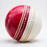 Red and White Leather Cricket Ball, Hand-Stitched Seam, Multicolur Leather Cricket Ball, Match Quality (Pack of 1)