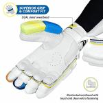 DSC Condor Glider Cricket Batting Gloves | Color: Multicolor | Size: Mens RH | for Men & Boys | Material: PU Leather| Lightweight | Sweat Absorbing Wrist Grip