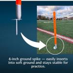Bratla Cricket Target Stump Wicket - Metal Practice